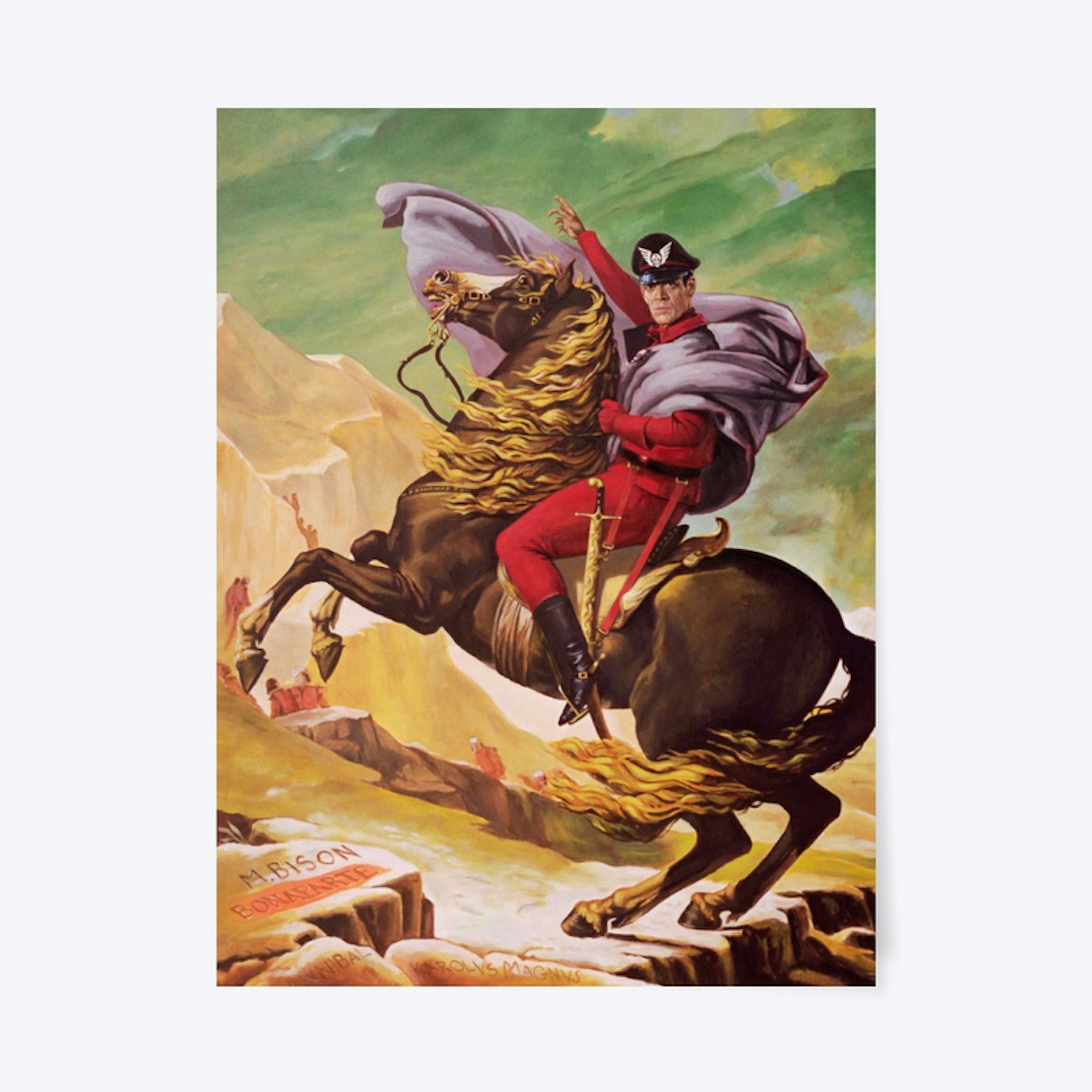 M Bison Crossing the Alps